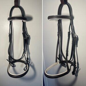 Black English Bridle w/ White Trim